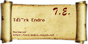 Türk Endre névjegykártya