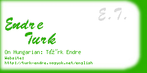 endre turk business card